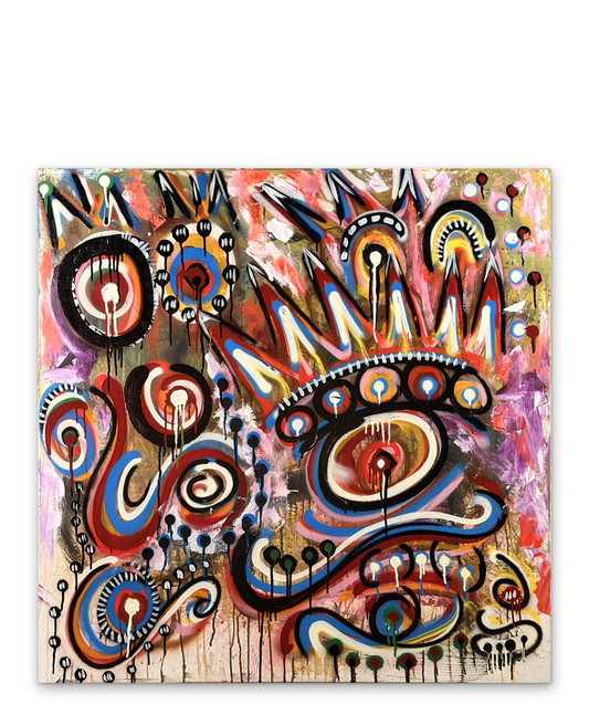 One eye open" (40 x 40)